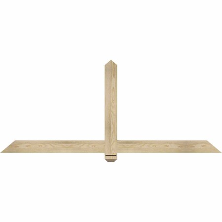 Ekena Millwork Eugene Rough Sawn Timber Gable Bracket, Douglas Fir, 72"W x 30"H x 2"D x 4"F, 10/12 Pitch GBW072X30X0204EUG00RDF